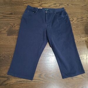 NWT Ralph Lauren jeans co. Women's navy blue capri sz 18 w